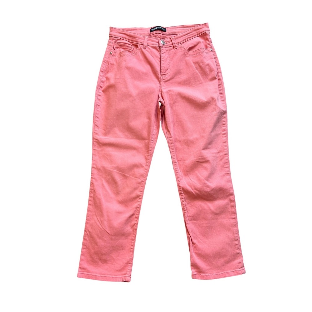 Lee Platinum Label Women's Jeans Size 8 Med‎ Coral Pink Straight Leg Stretch - Picture 2 of 10